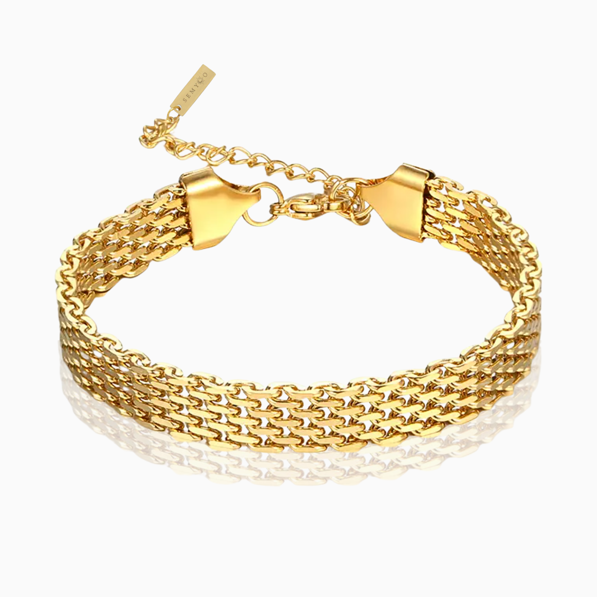 brede armband dames goud