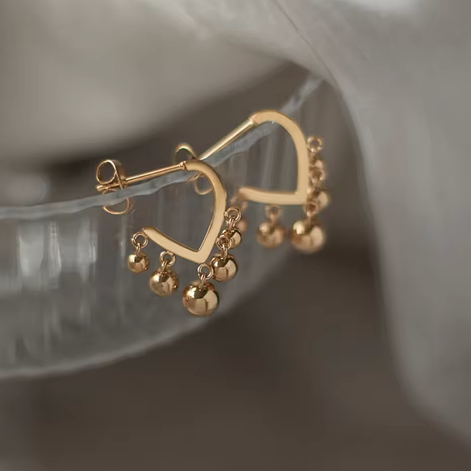 gouden hartjes oorbellen hangers