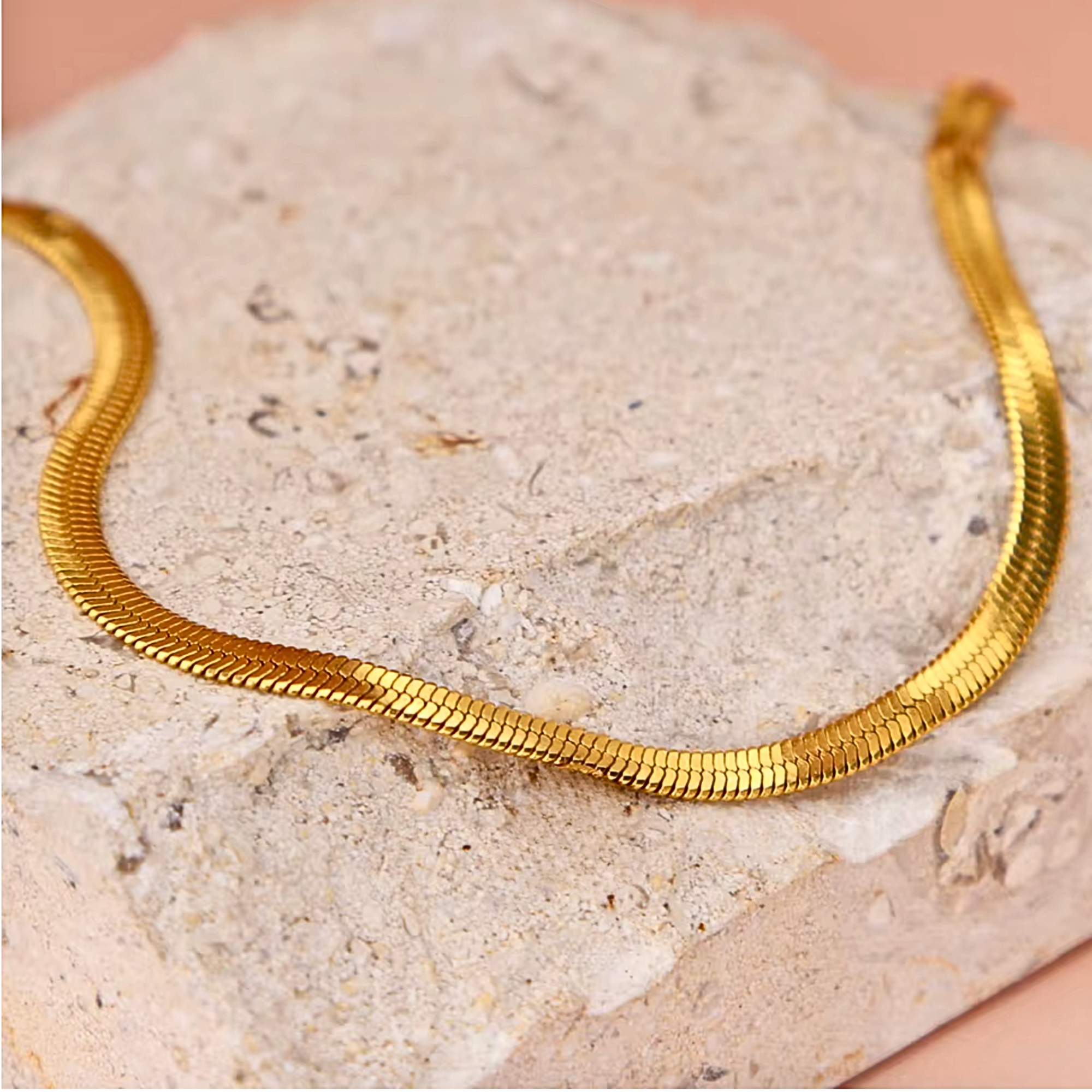 visgraat ketting dames goud