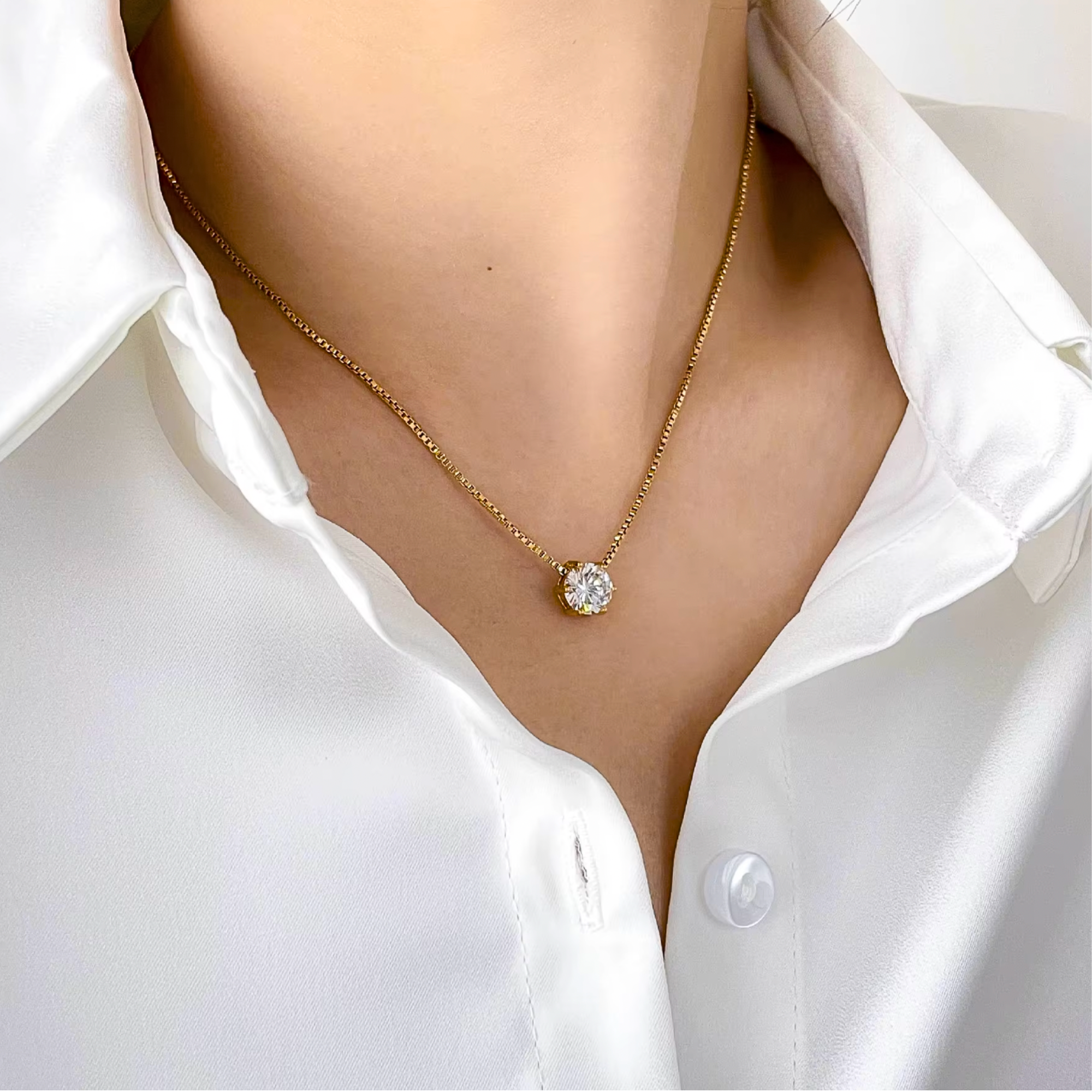Kristallen Gouden Ketting Hanger