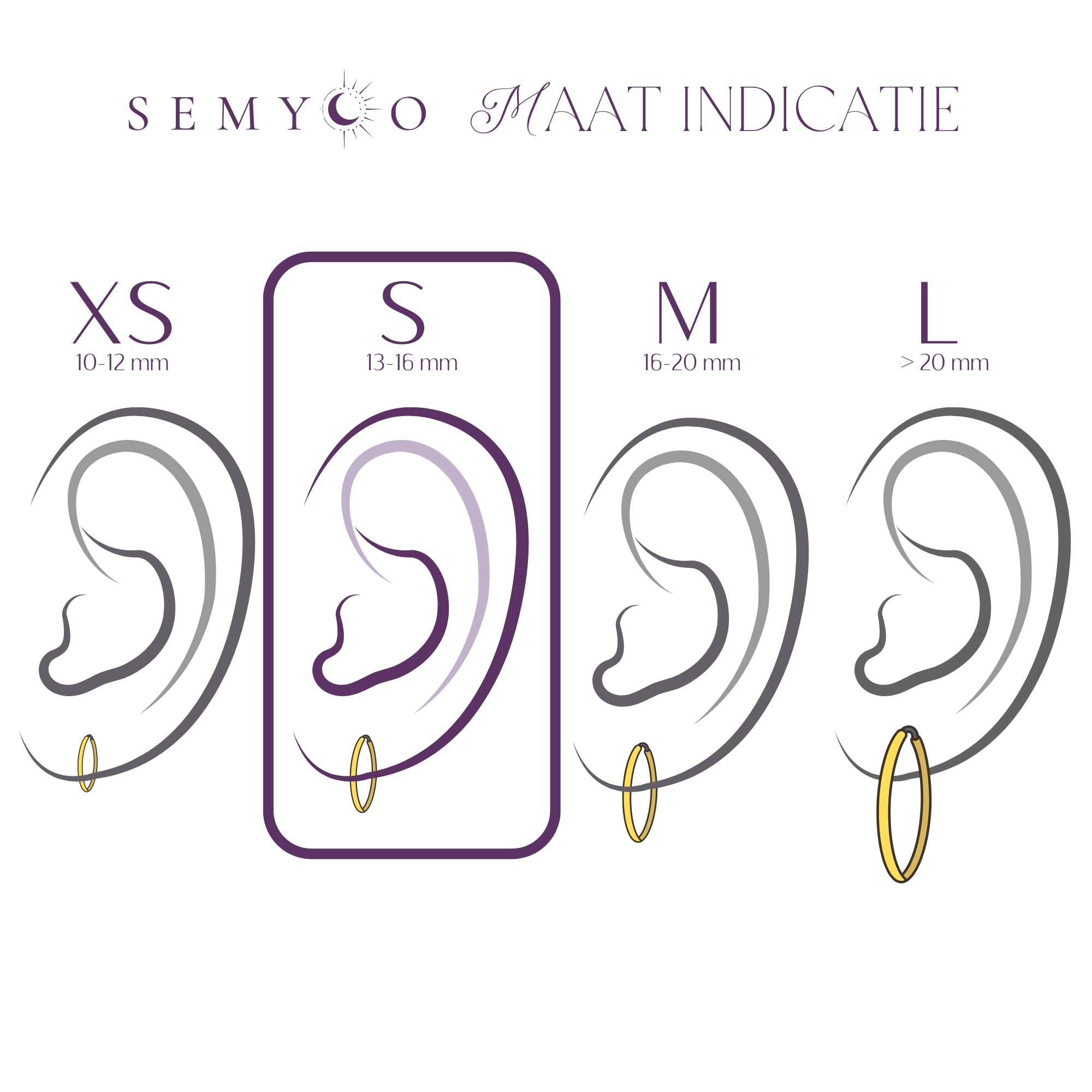 oorringen met steentjes 14 mm