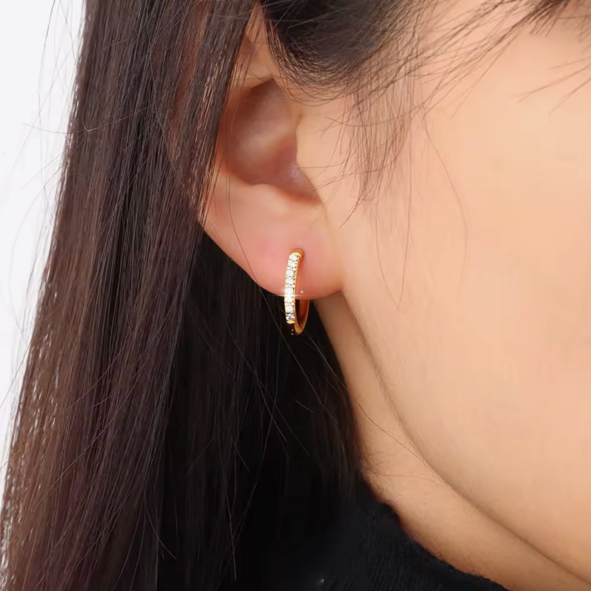 oorringen met zirkonia vrouw