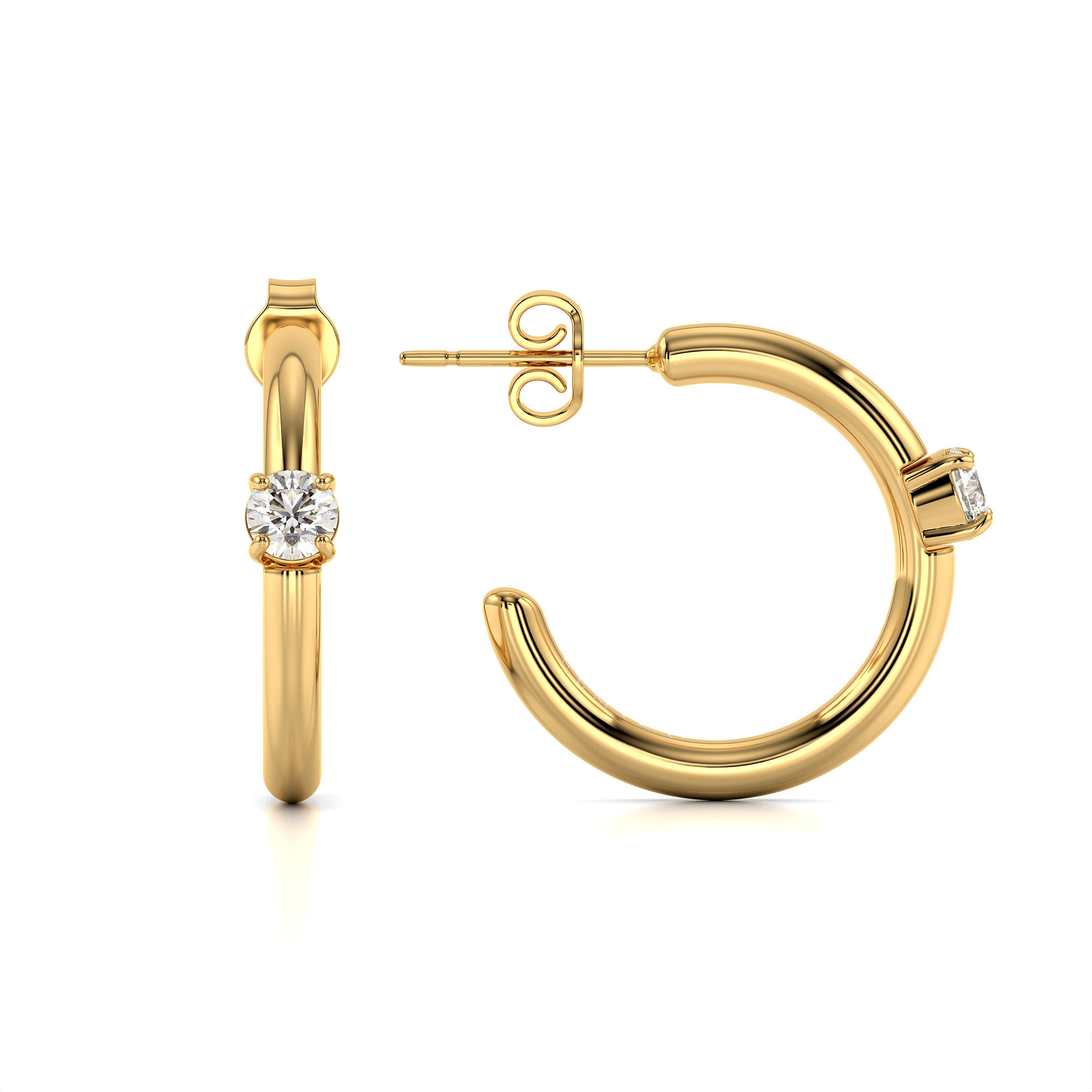 oorringen 20 mm met steentje