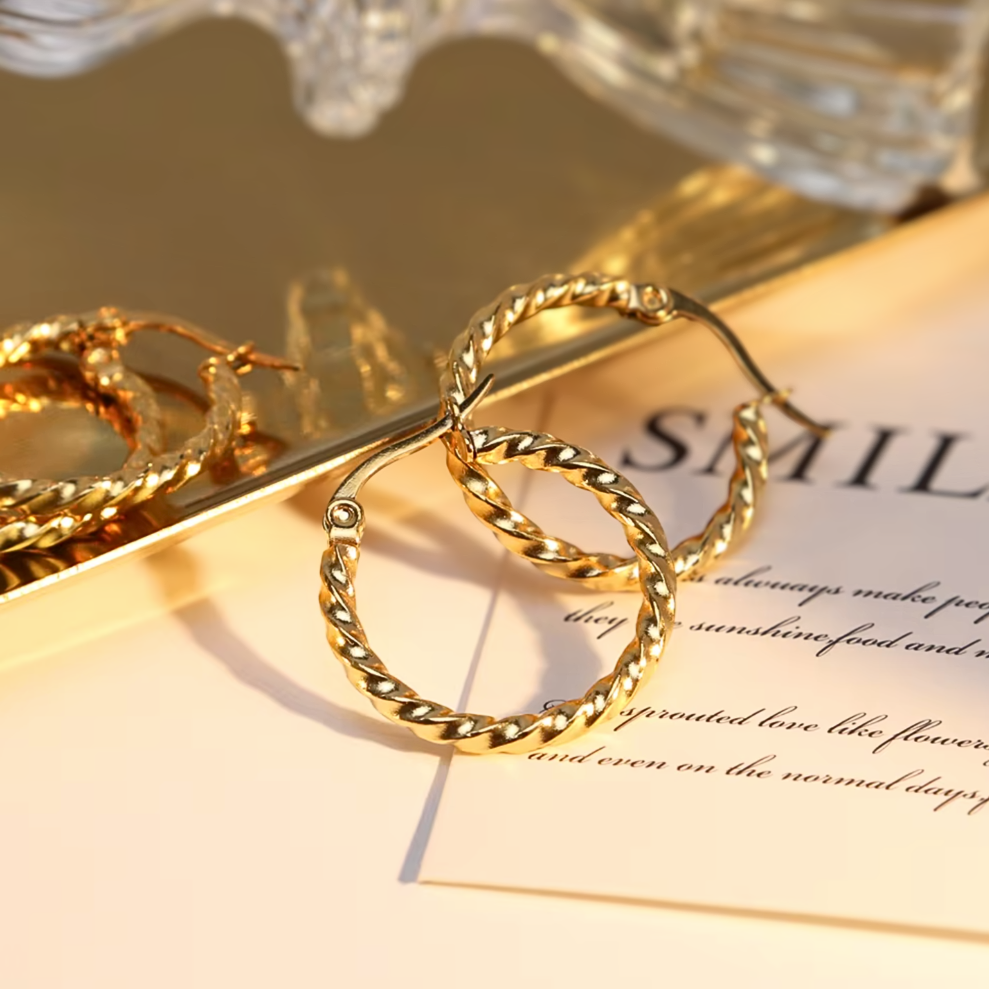 twisted hoops oorbellen