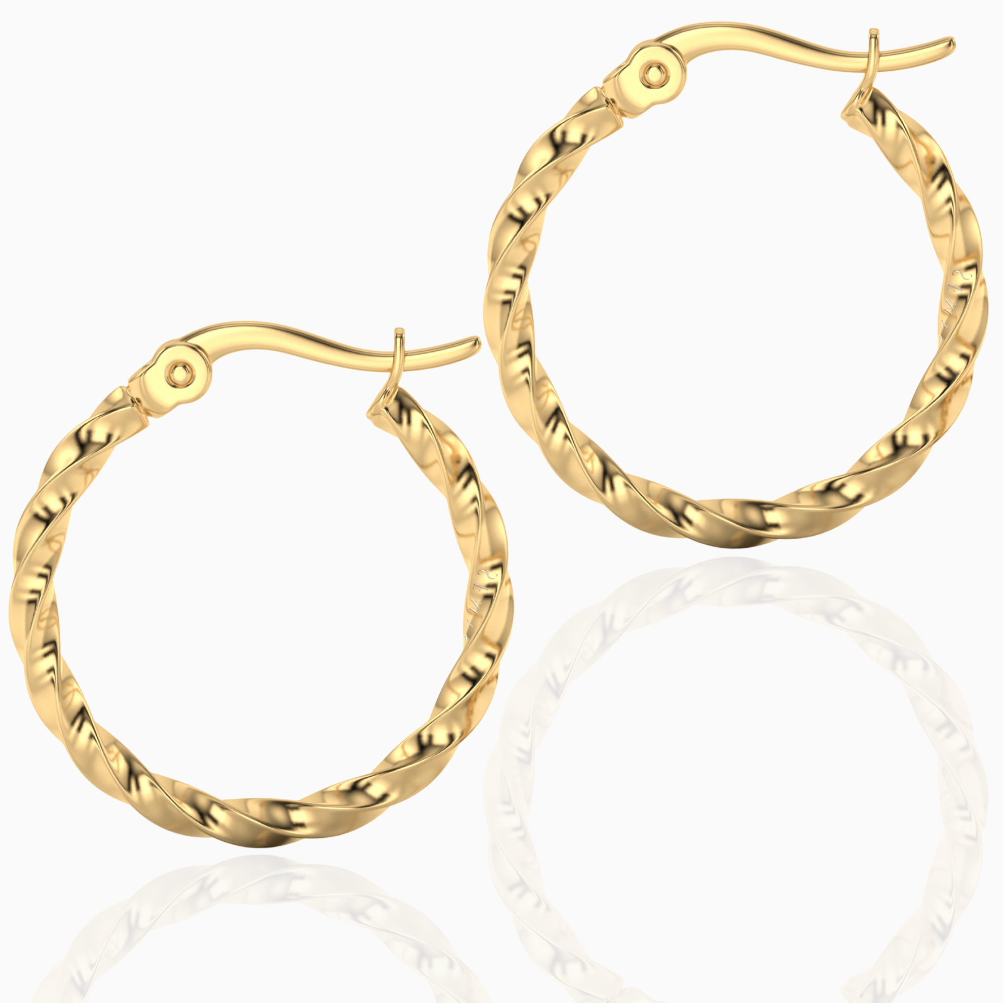 gedraaide oorringen goud