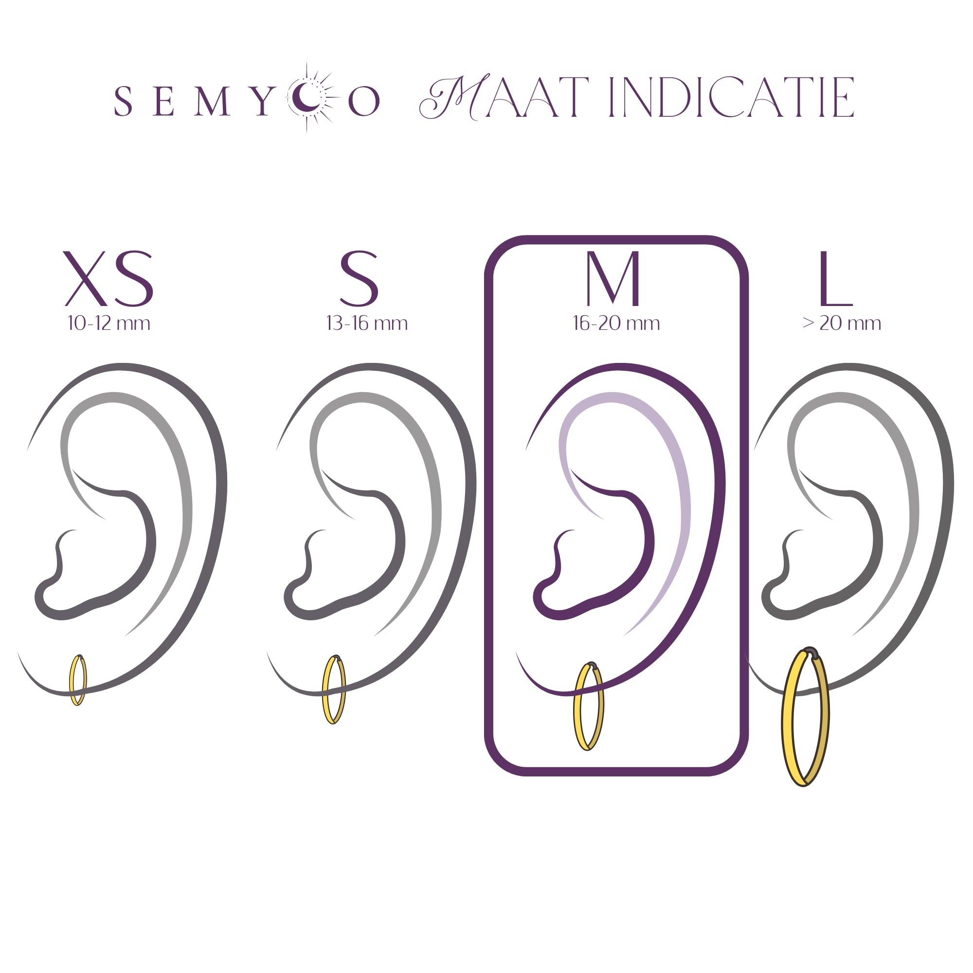 medium formaat gouden oorringen