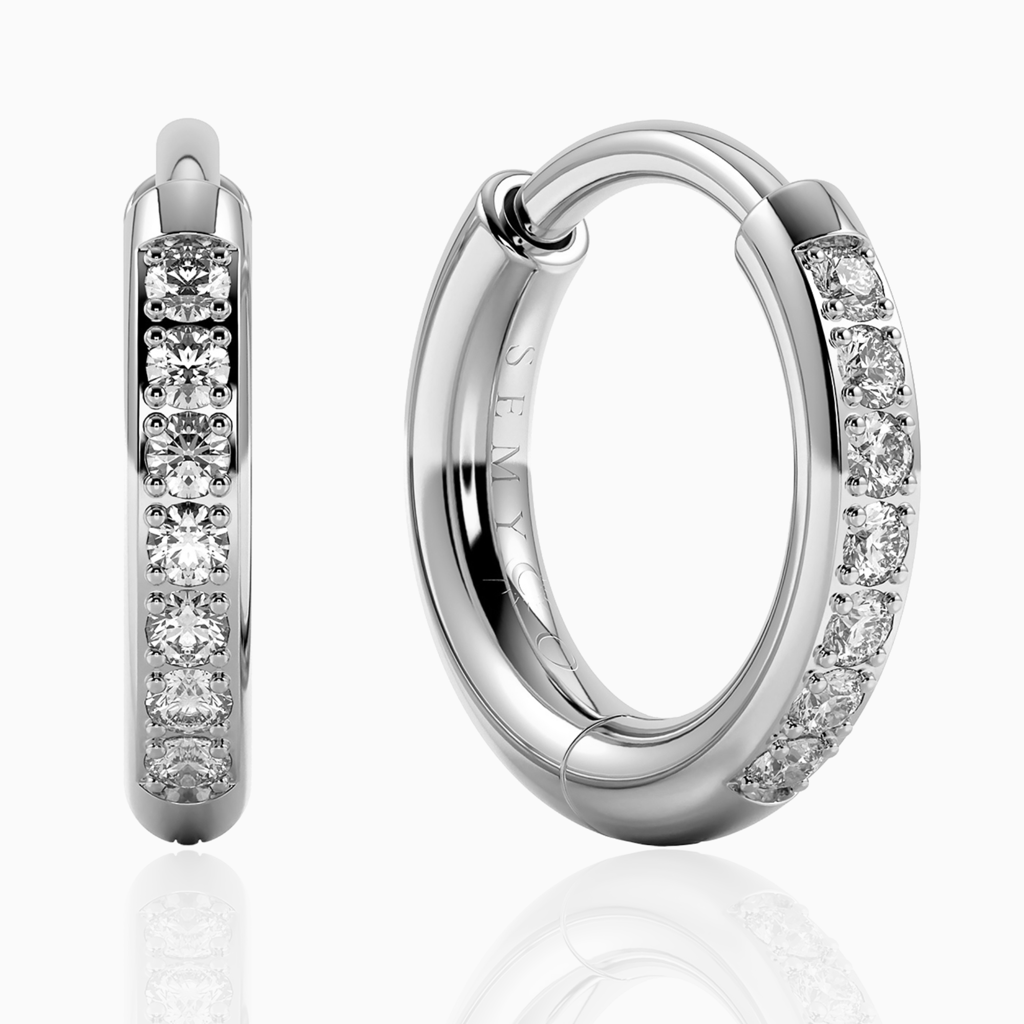 zilveren oorringen met steentjes