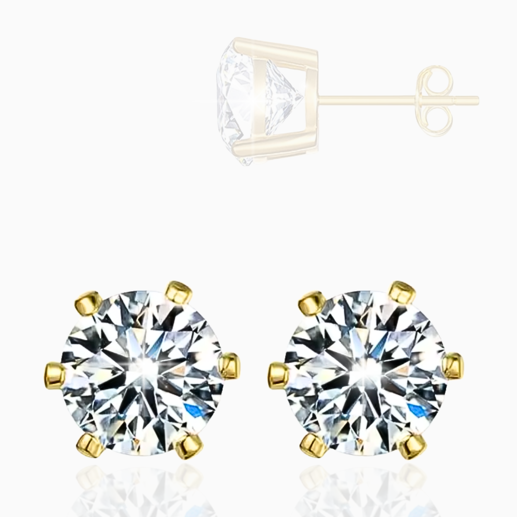 gouden oorknopjes met steentje