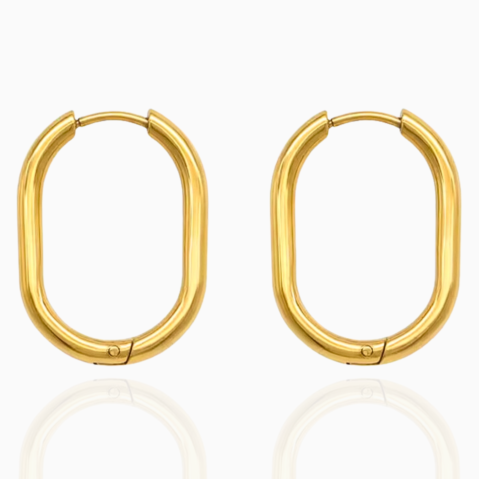 gouden oorbellen rechthoekig