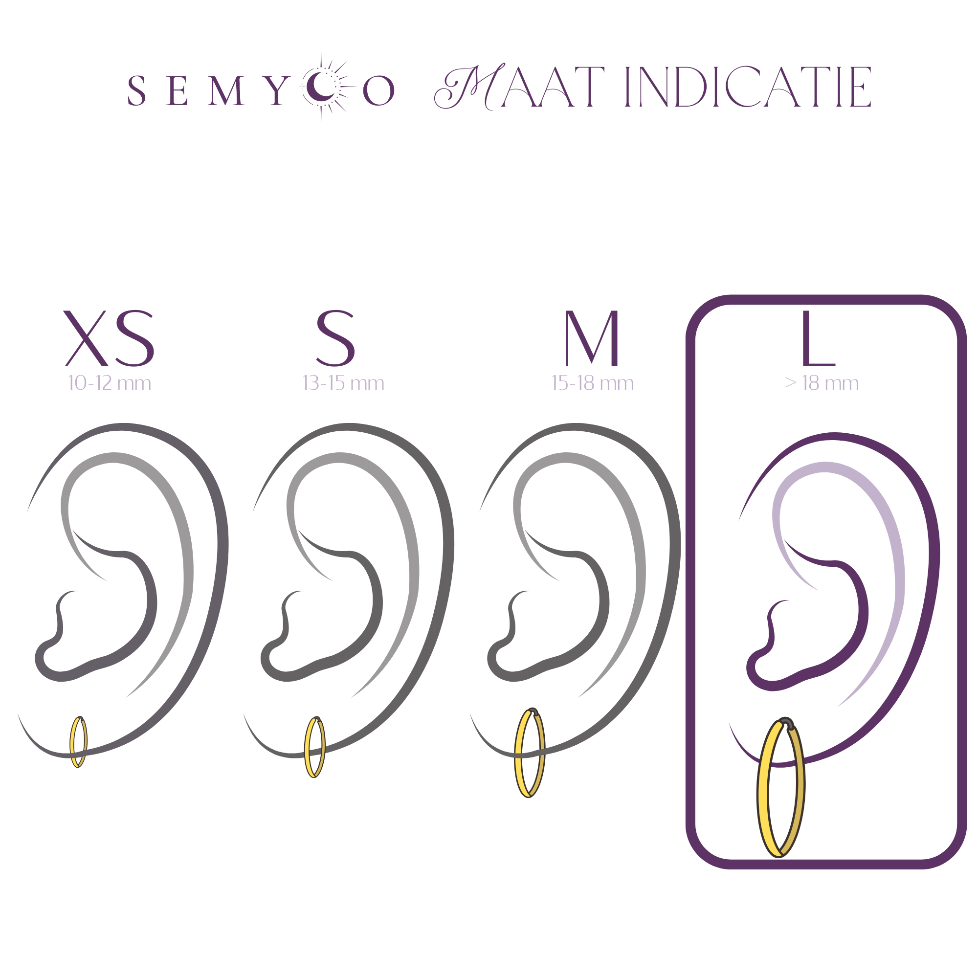 ovale oorbellen 24 mm
