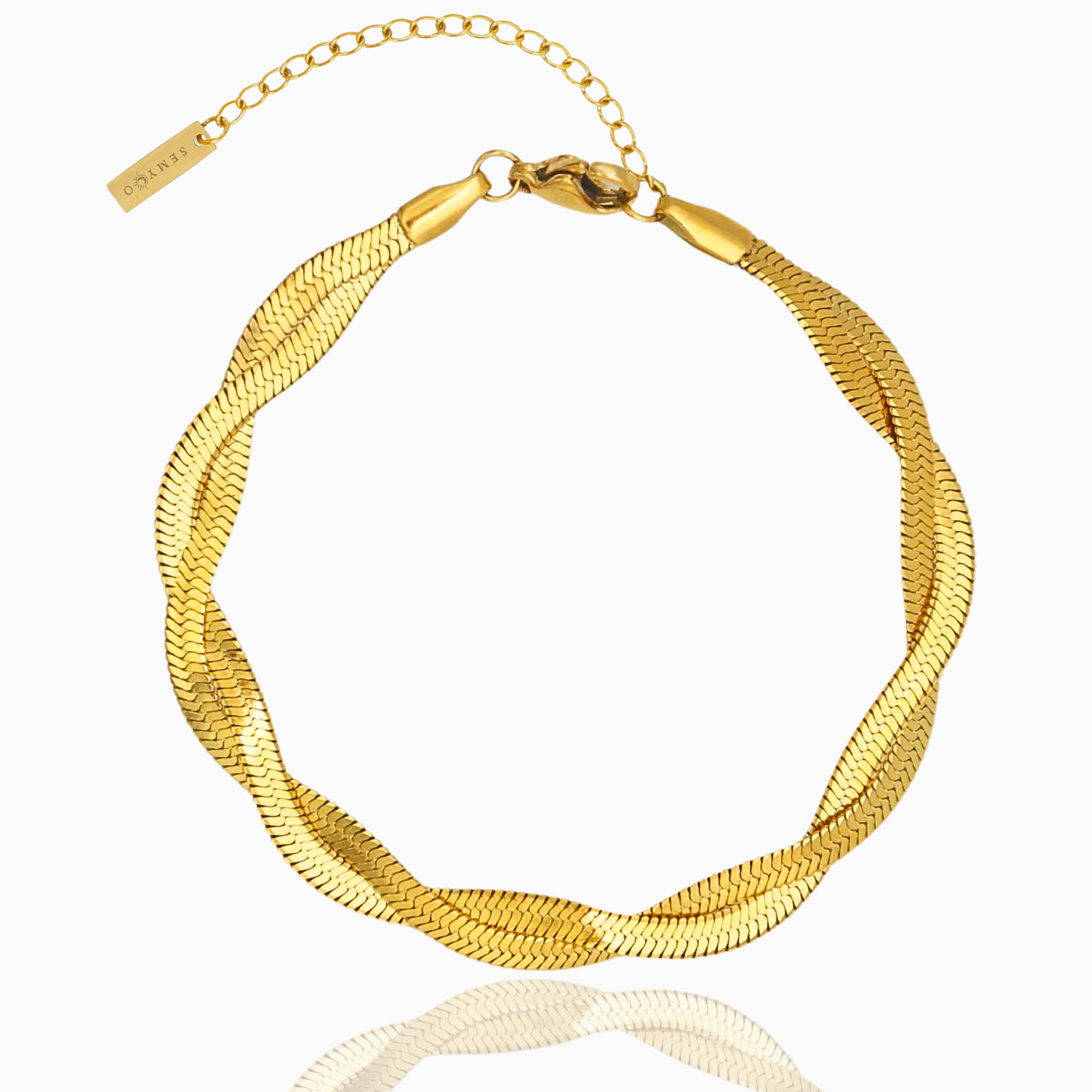 gevlochten armband goud