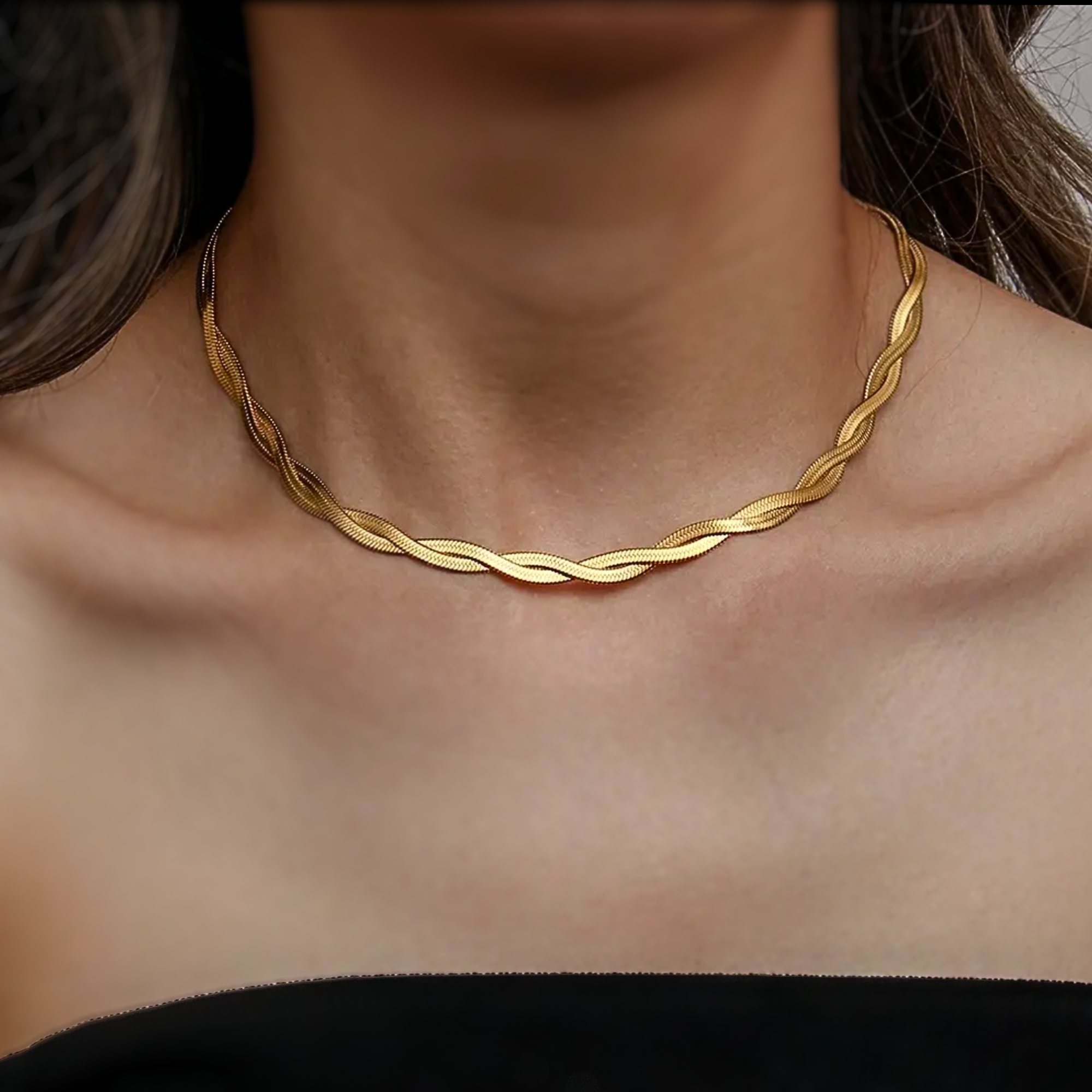 double herringbone choker