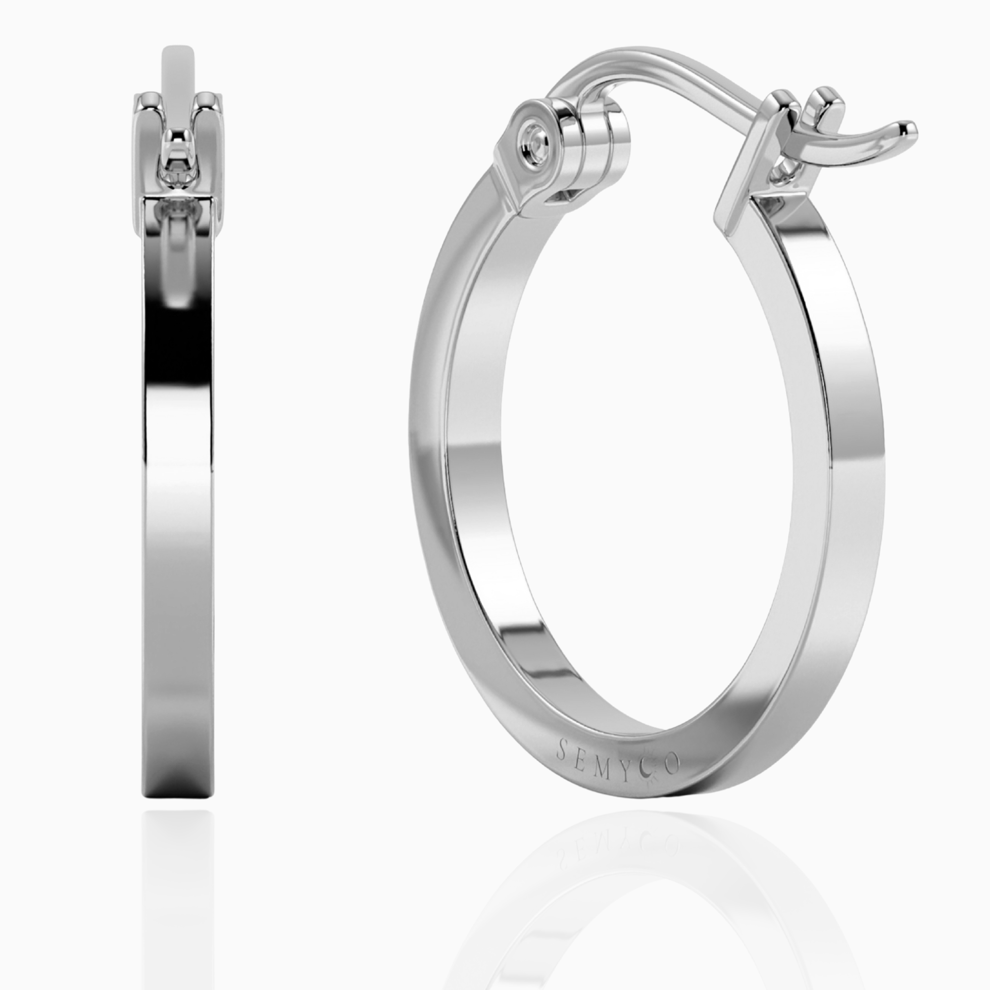 stainless steel oorbellen zilver