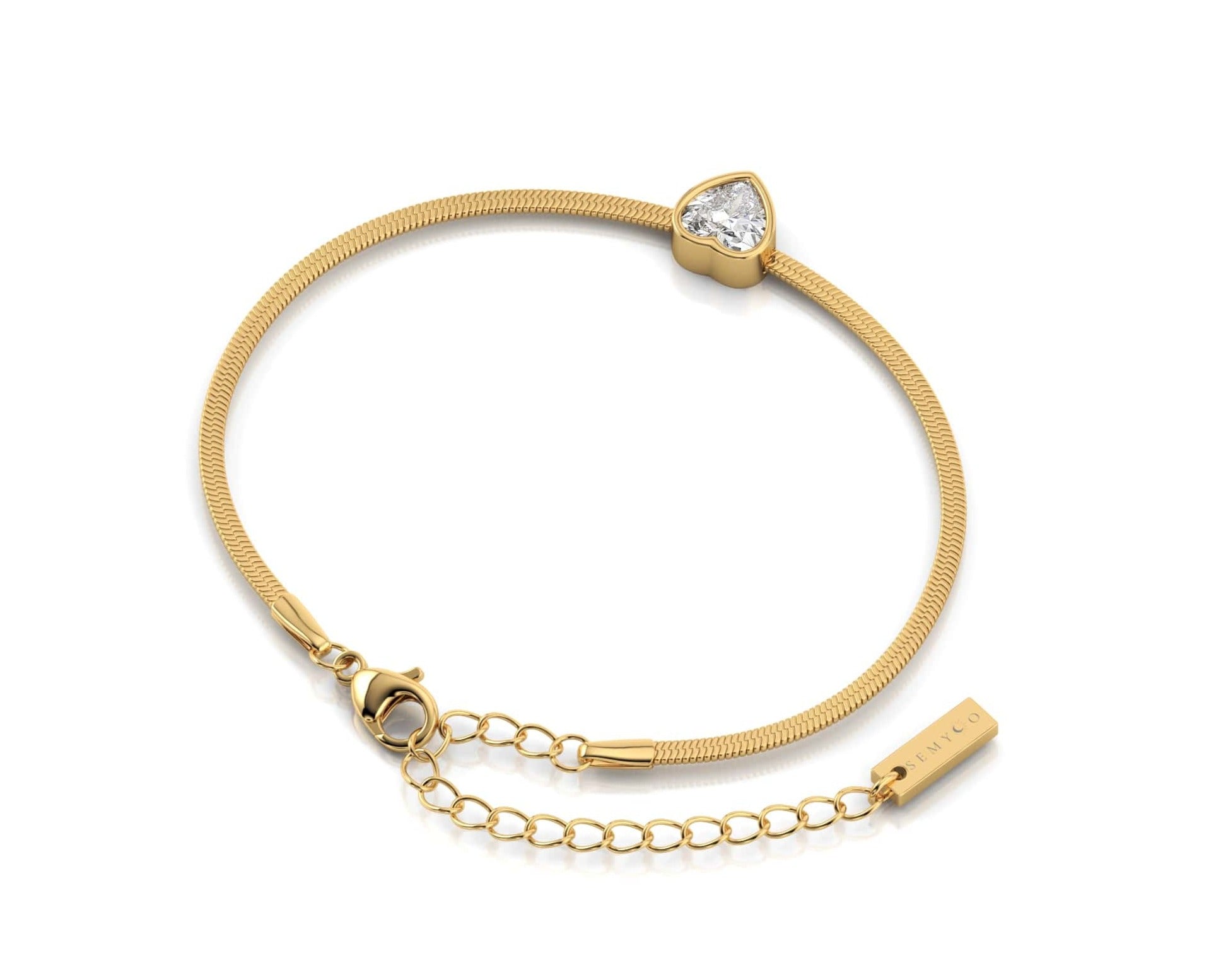 achterkant van gouden armband voor dames van merk semyco productnaam bella