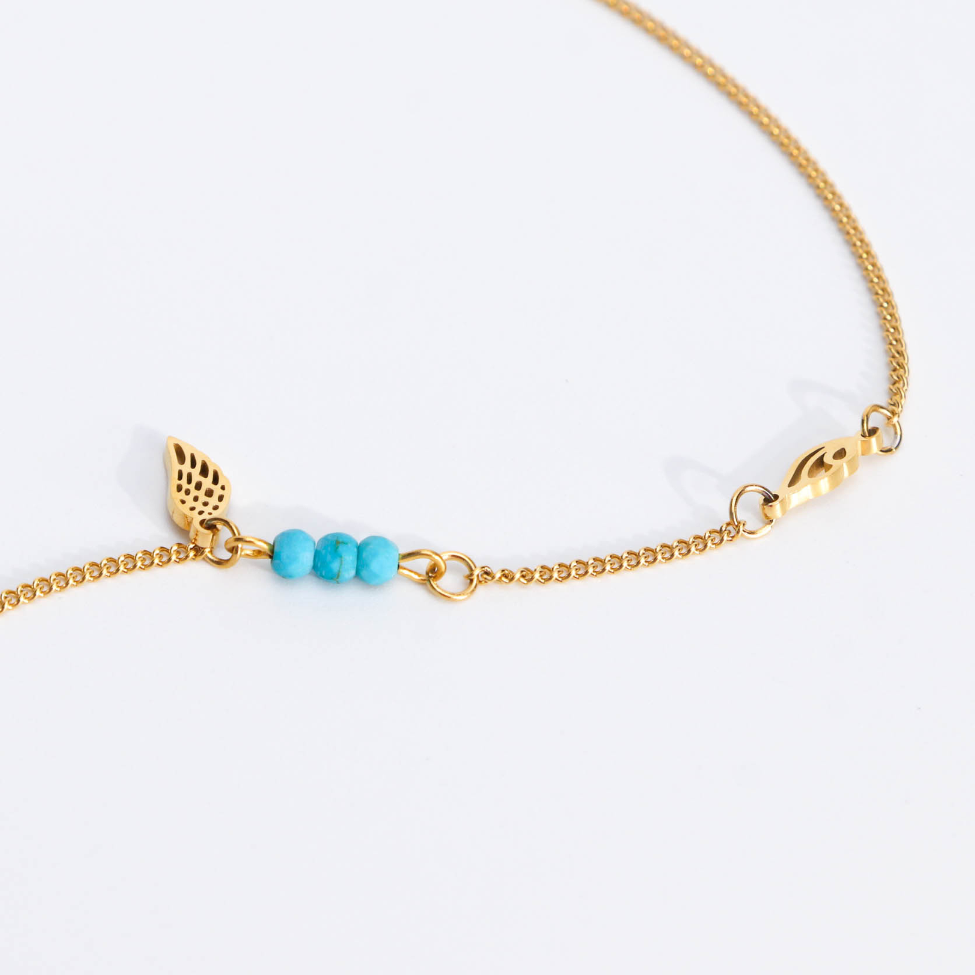 enkelbandje vrouw bedels turquoise