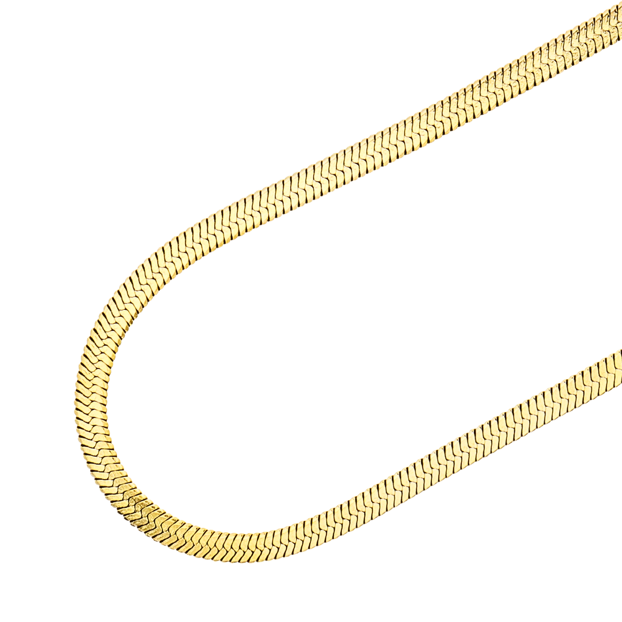 herringbone ketting goud 40 cm