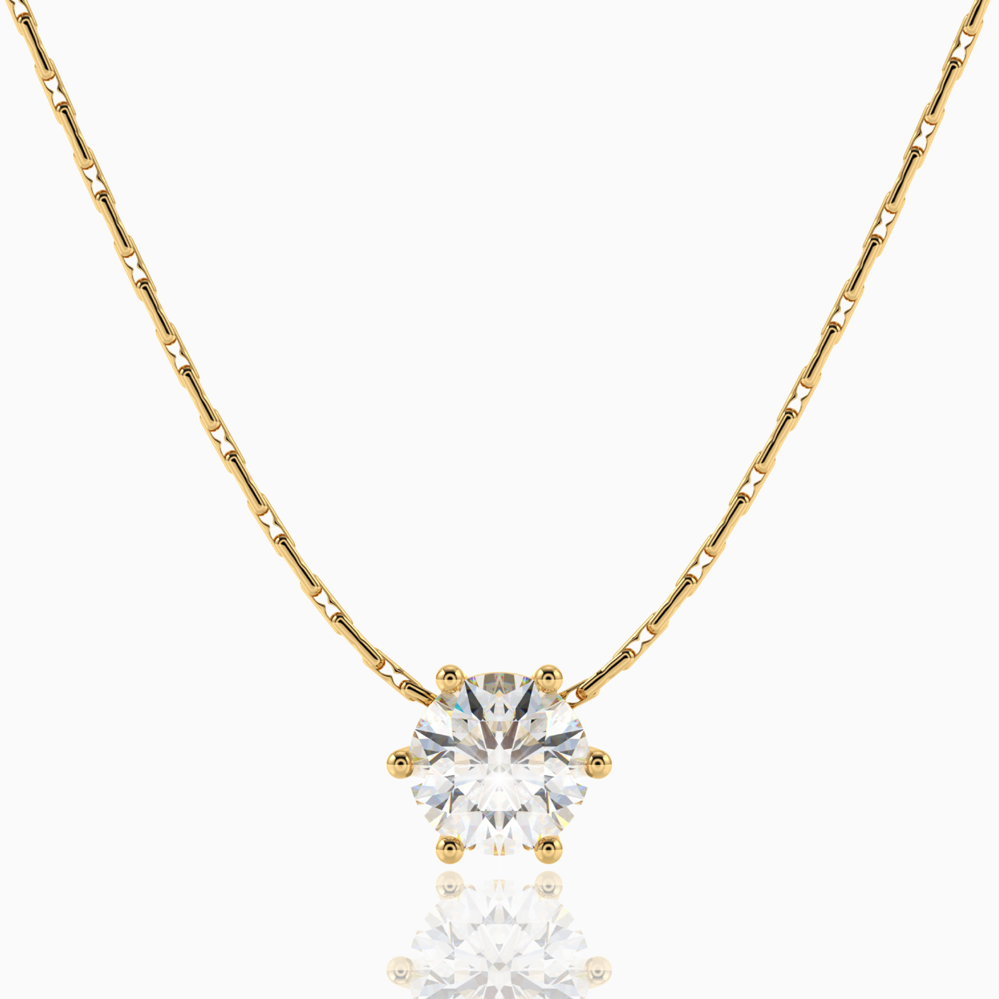 fijne ketting met steentje