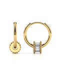 oorringen met hanger goudkleurig