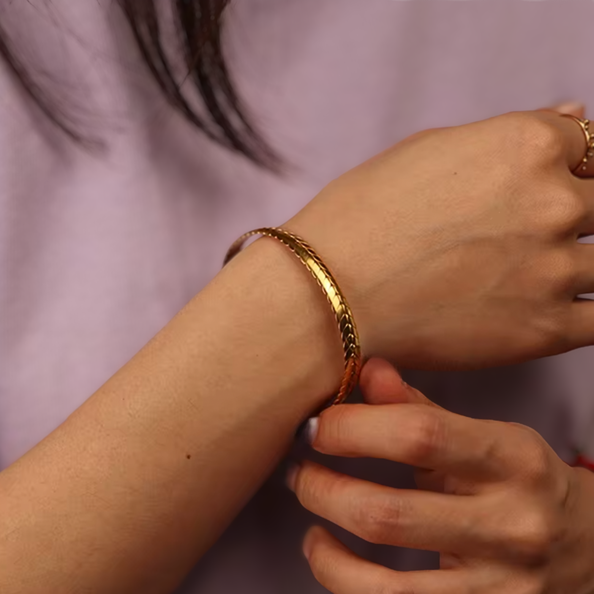 bangle armband dames goud