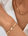 gouden schakelarmband snake