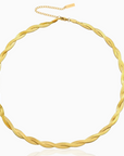 gevlochten snake ketting goud