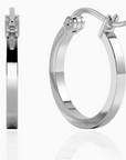stainless steel oorbellen zilver