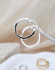 hoops oorbellen zilver 18 mm